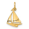 Gold Polished Sailboat Pendants