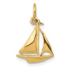 Gold Polished Sailboat Pendants