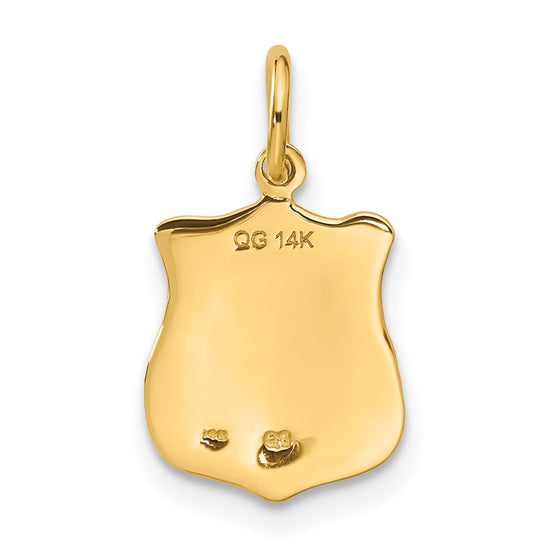 14k POLICE Badge Charm