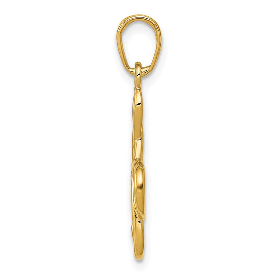 Gold 3D Treble Clef Charm