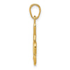 Gold 3D Treble Clef Charm