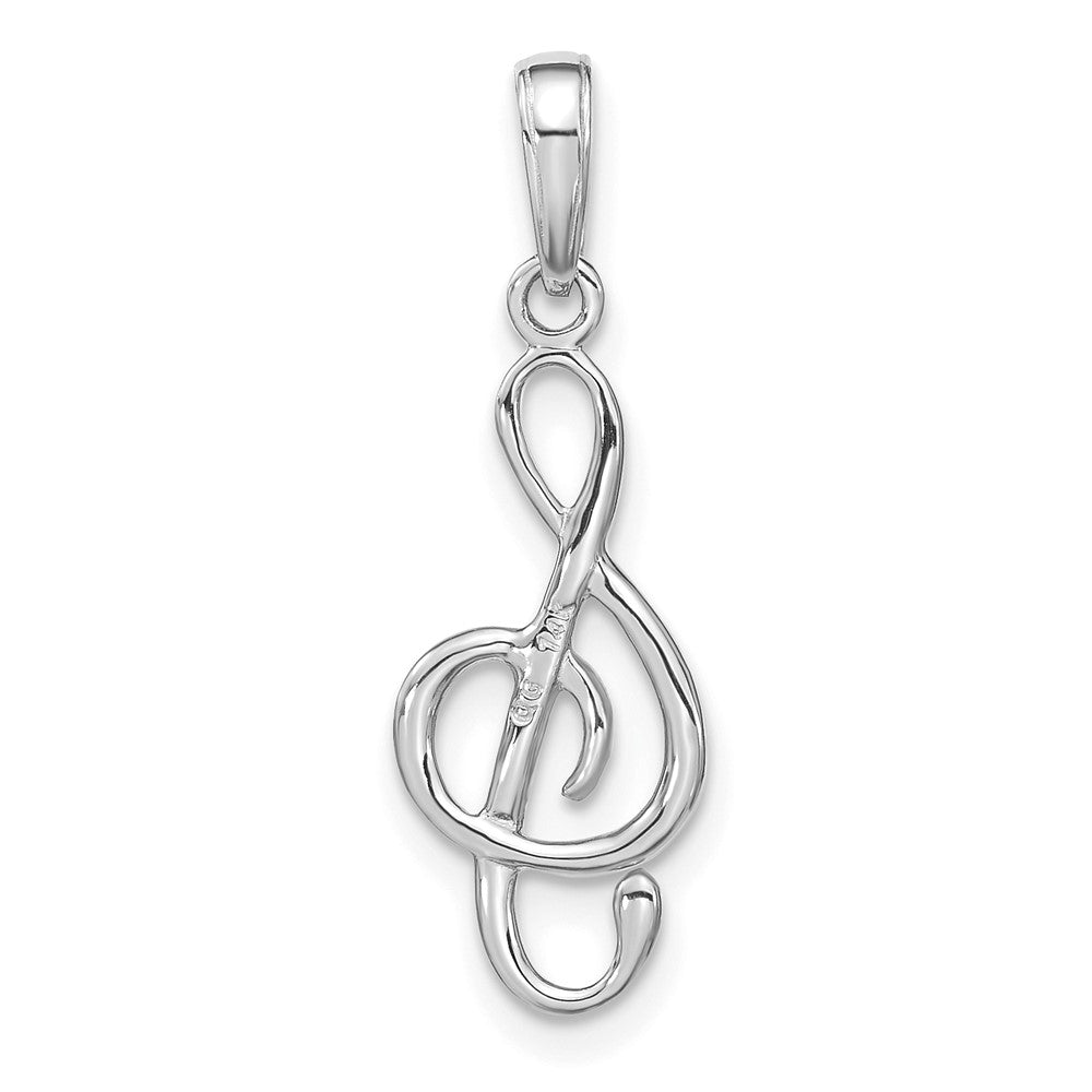 Gold 3D Treble Clef Charm