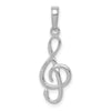 Gold 3D Treble Clef Charm