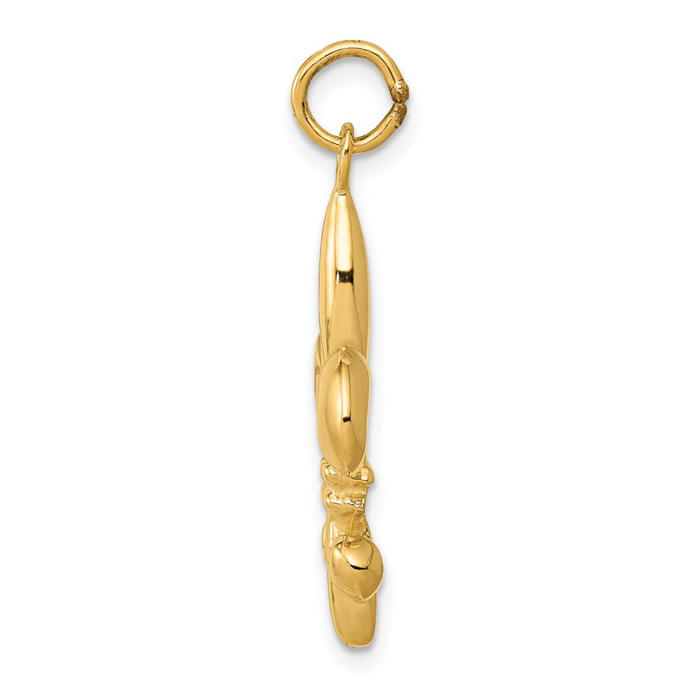 Gold Polished Flue de lis Pendants