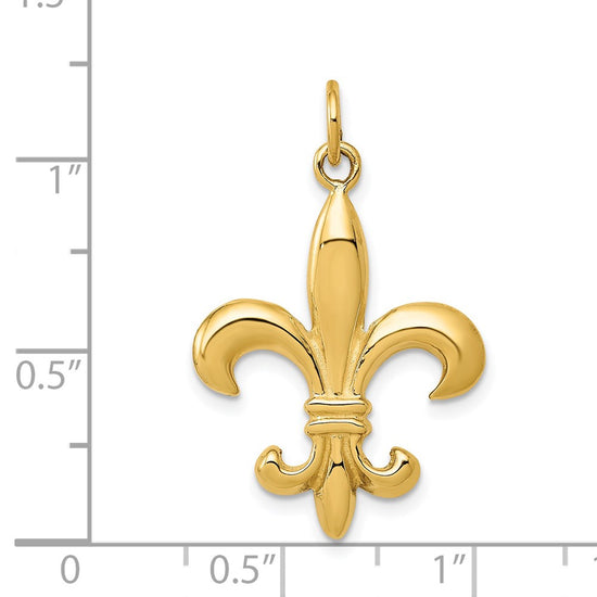 Gold Polished Flue de lis Pendants