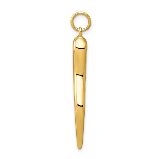 Gold Polished Italian Horn Pendants