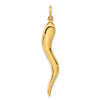 Gold Polished Italian Horn Pendants