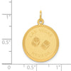 14k LAS VEGAS NEVADA with Dice Engravable 19mm Disc Charm