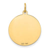 14k MERRY CHRISTMAS 19mm Engravable Disc Charm