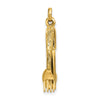 14K 3-D Knife, Fork and Spoon Charm
