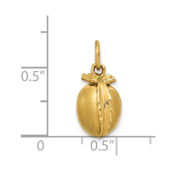 14k 3-D Peach Charm