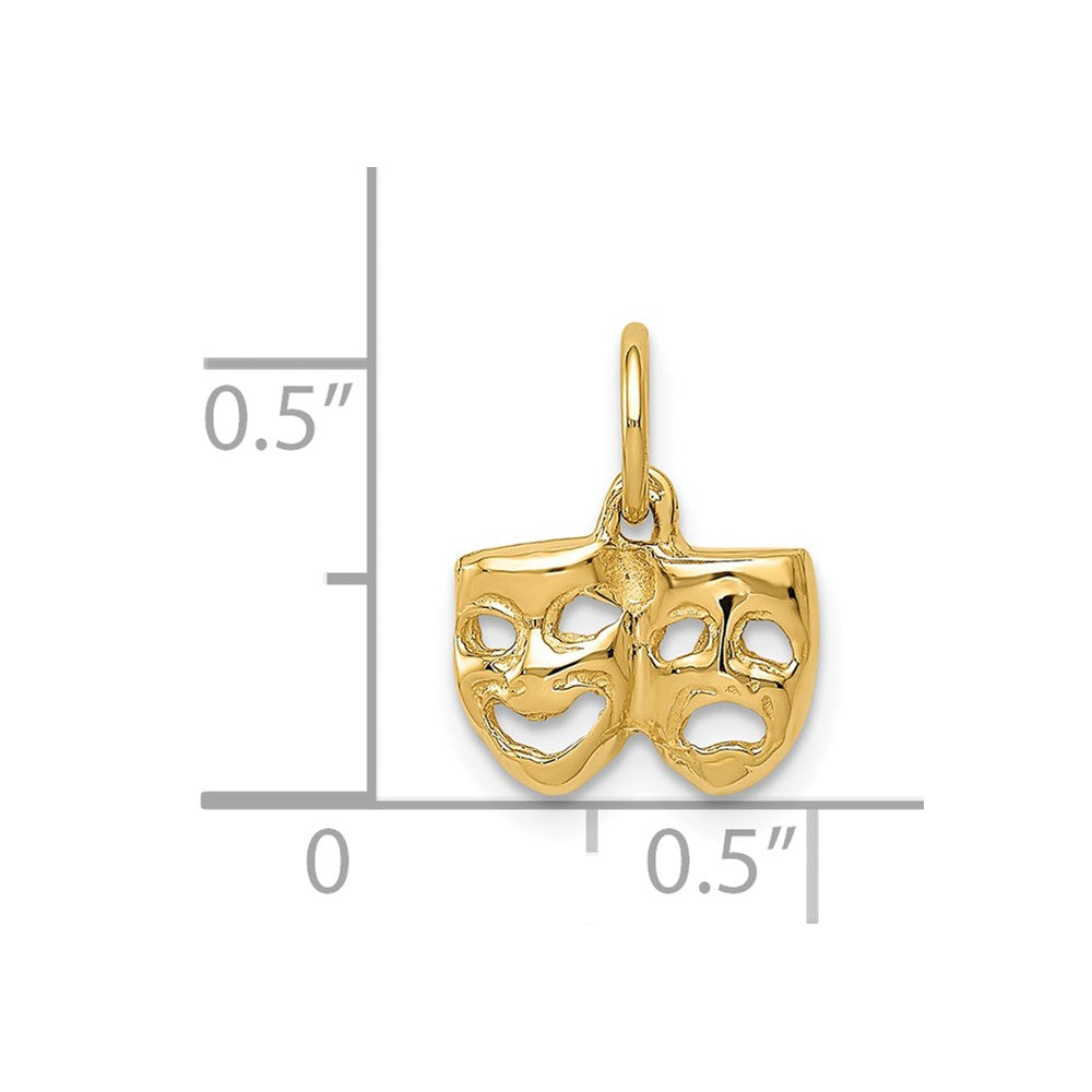 Gold Comedy/Tragedy Charm