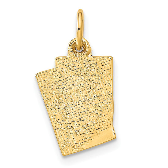 Gold Polished Card Pendants