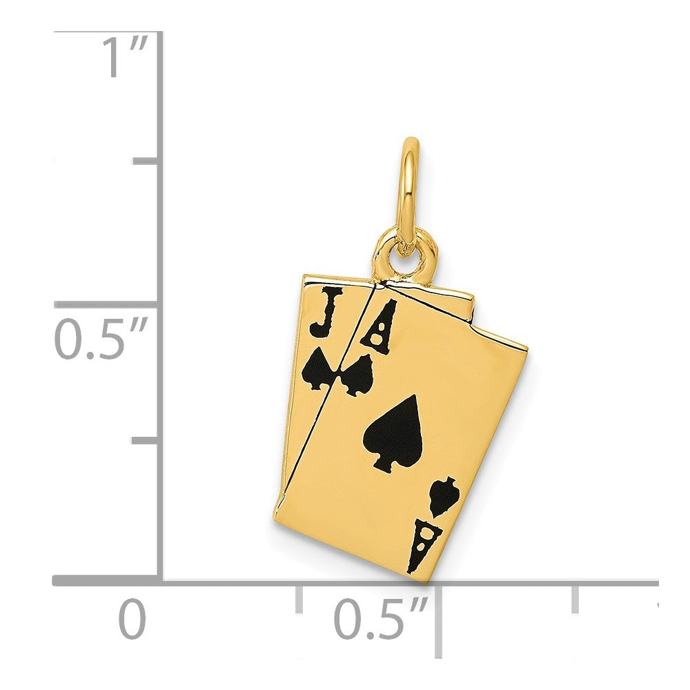 Gold Polished Card Pendants