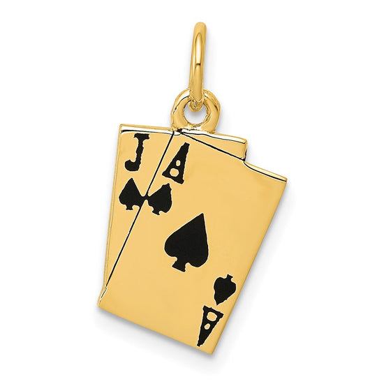 Gold Polished Card Pendants