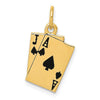 Gold Polished Card Pendants