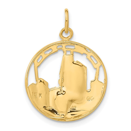 14k CHICAGO Skyline Charm