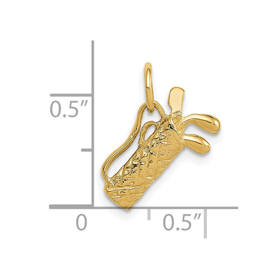 Gold Polished Golf Pendants