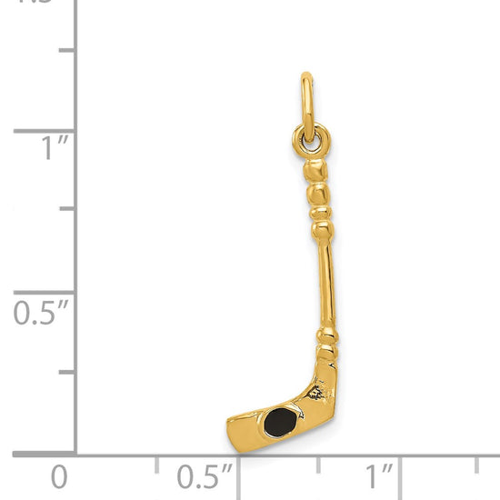 Gold Polished Hockey Pendants