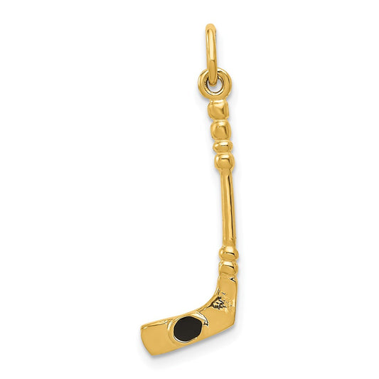 Gold Polished Hockey Pendants