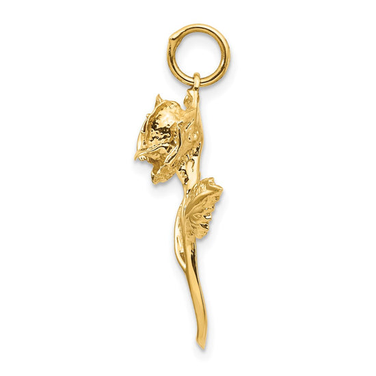 Gold Polished Flower Pendants