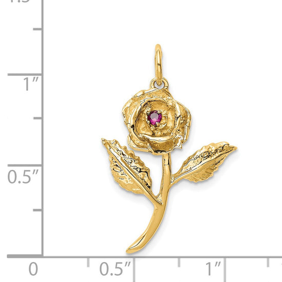 Gold Polished Flower Pendants