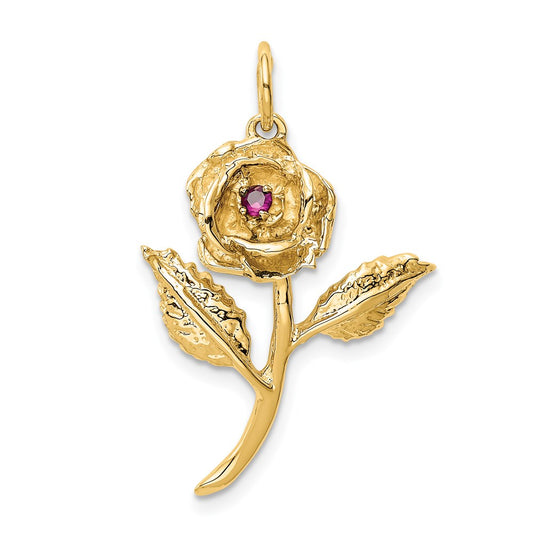 Gold Polished Flower Pendants