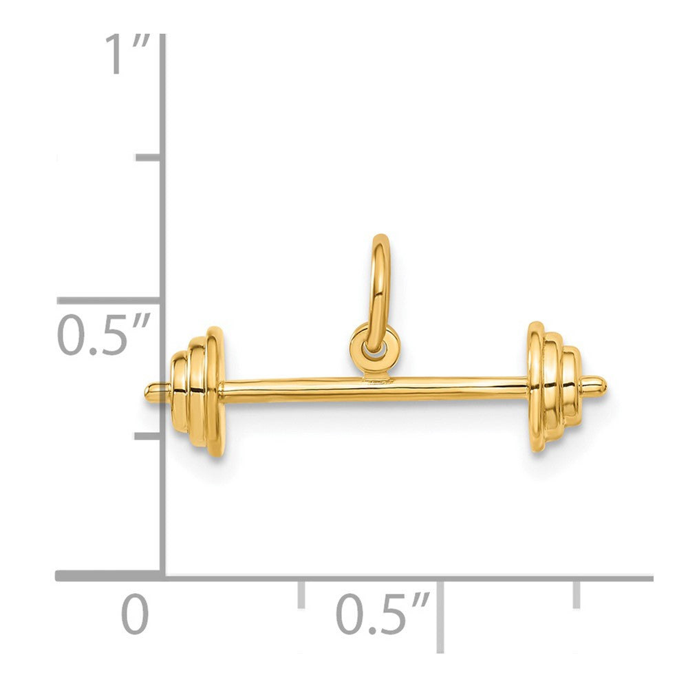 Gold Polished Barbell Pendants