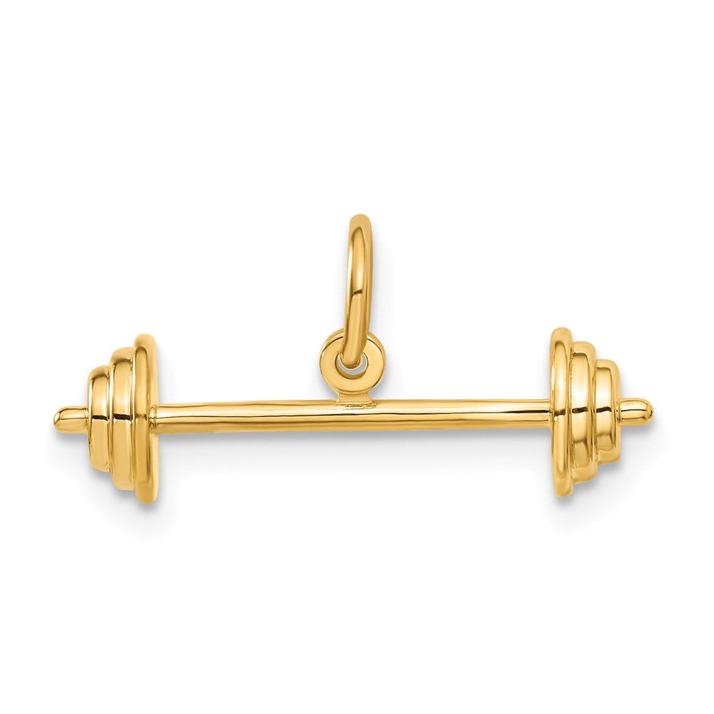 Gold Polished Barbell Pendants