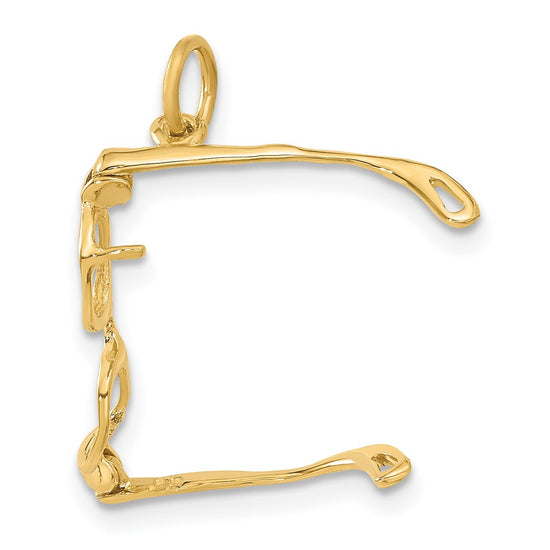 14k 3-D Glasses with Moveable Sides Charm
