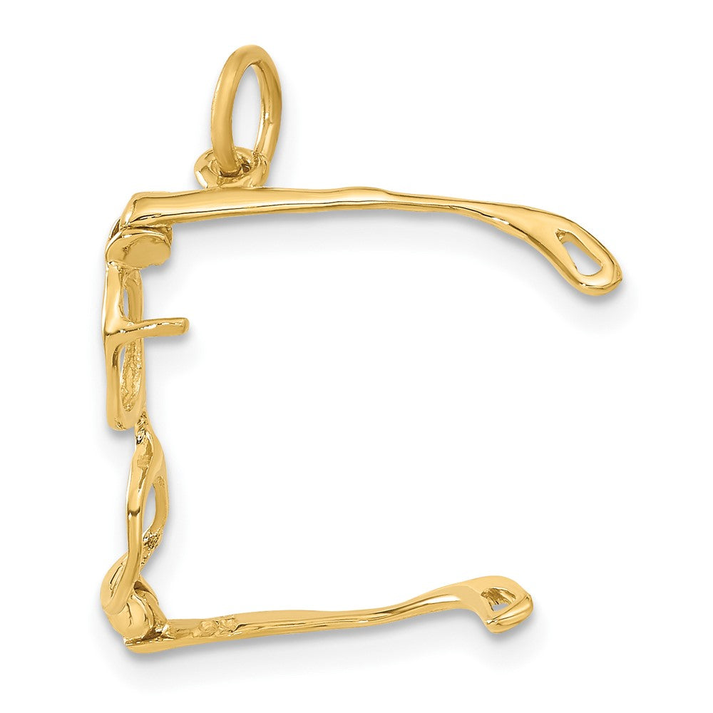 14k 3-D Glasses with Moveable Sides Charm