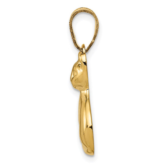 Gold Polished Cat Pendants