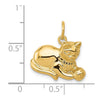 Gold Polished Cat Pendants