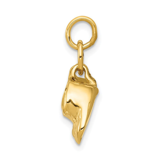 Gold 3D Movable Baby Shoe Charm