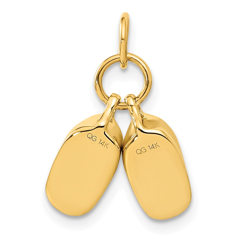 Gold 3D Movable Baby Shoe Charm