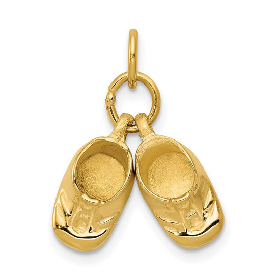 Gold 3D Movable Baby Shoe Charm