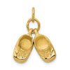 Gold 3D Movable Baby Shoe Charm