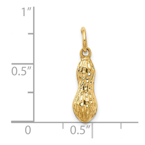 14k 3-D Peanut Charm