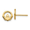 14k Claddagh Post Earrings