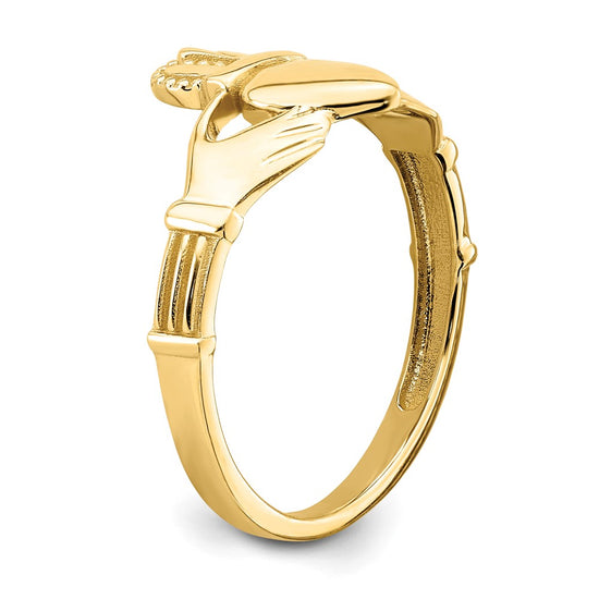 Gold Polished Claddagh Rings