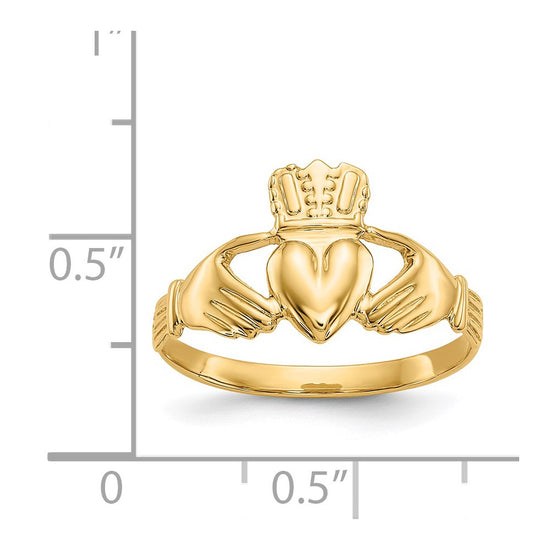 Gold Polished Claddagh Rings