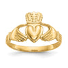 14k Polished Claddagh Ring