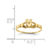 14k Childs Polished Claddagh Ring