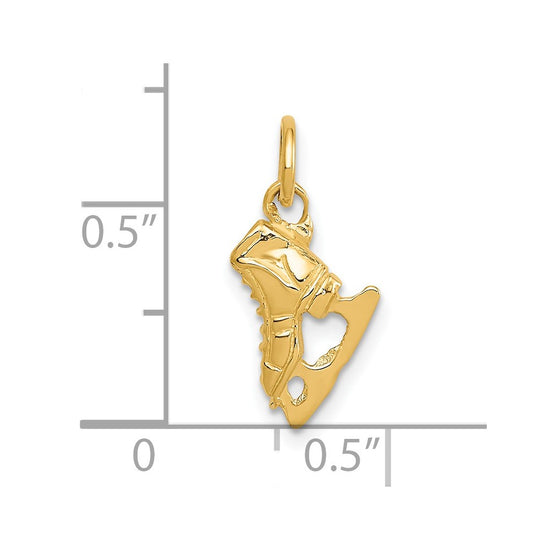 14K  3-D Ice Skate Charm
