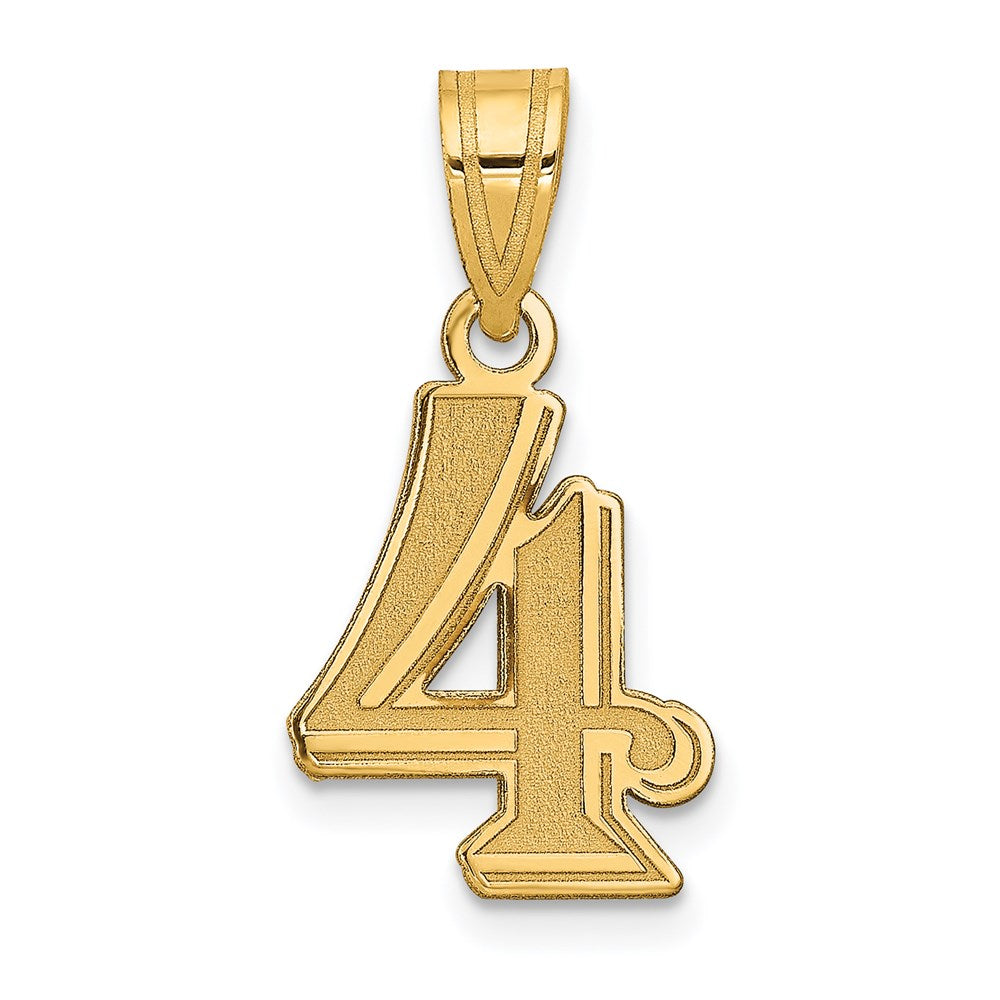 14k Polished Etched Number Pendants