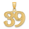 14k Polished Etched Number Pendants