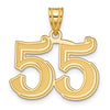 14k Polished Etched Number Pendants