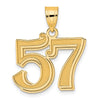 14k Polished Etched Number Pendants