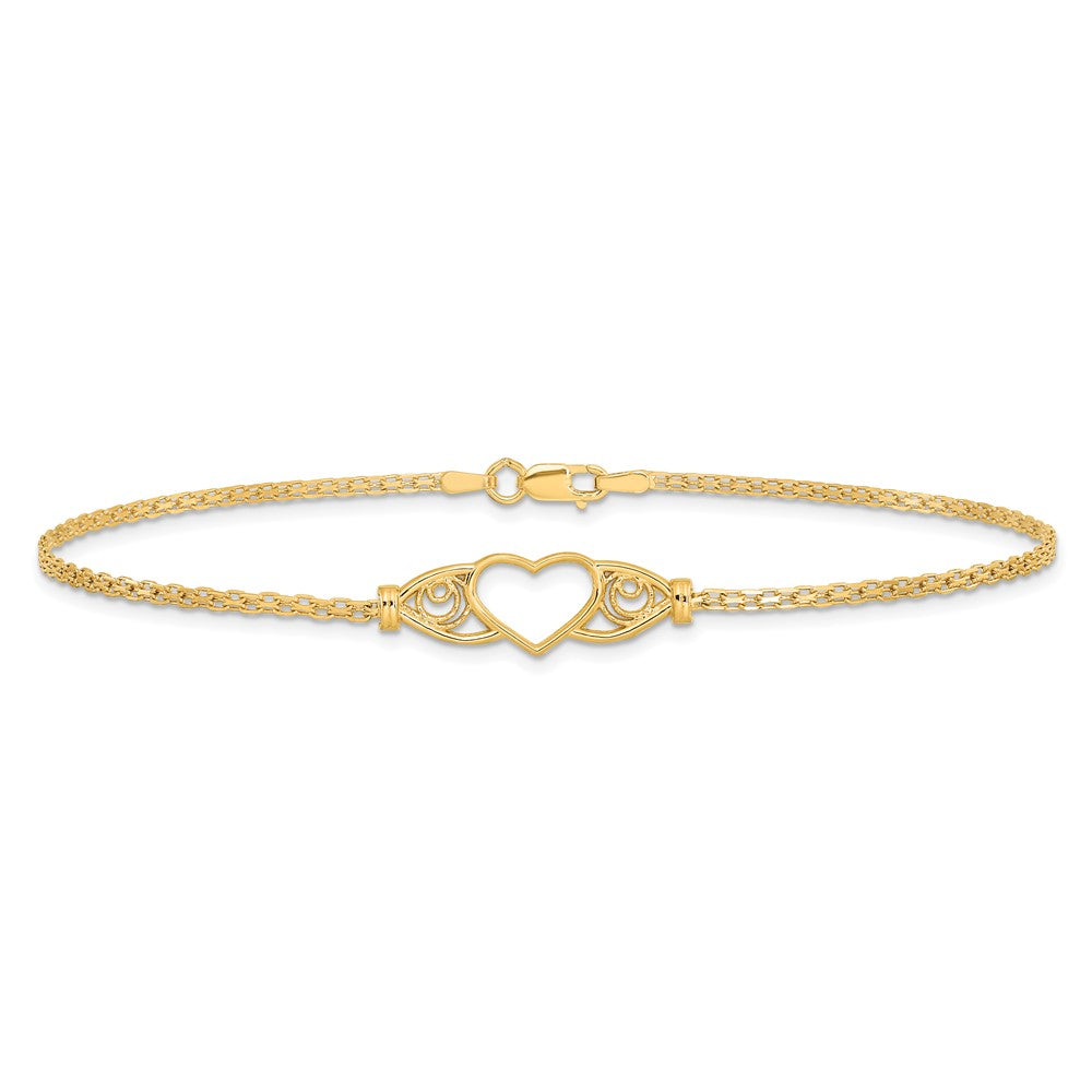 Gold Heart Anklets