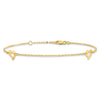14k Polished Cut-out Heart 9 inch Plus 1 inch Extender Total 10 inch Anklet